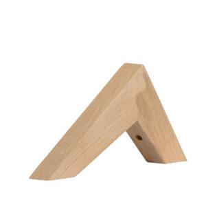 Equerre bois brut chene, H.12.5 x P.17.5 cm