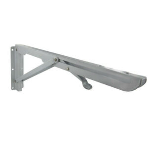 Equerre Escamotable Acier Epoxy Blanc, H.14 X P.40 Cm