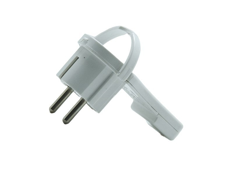 Fiche électrique plate mâle 2 pôles + terre, 16 A