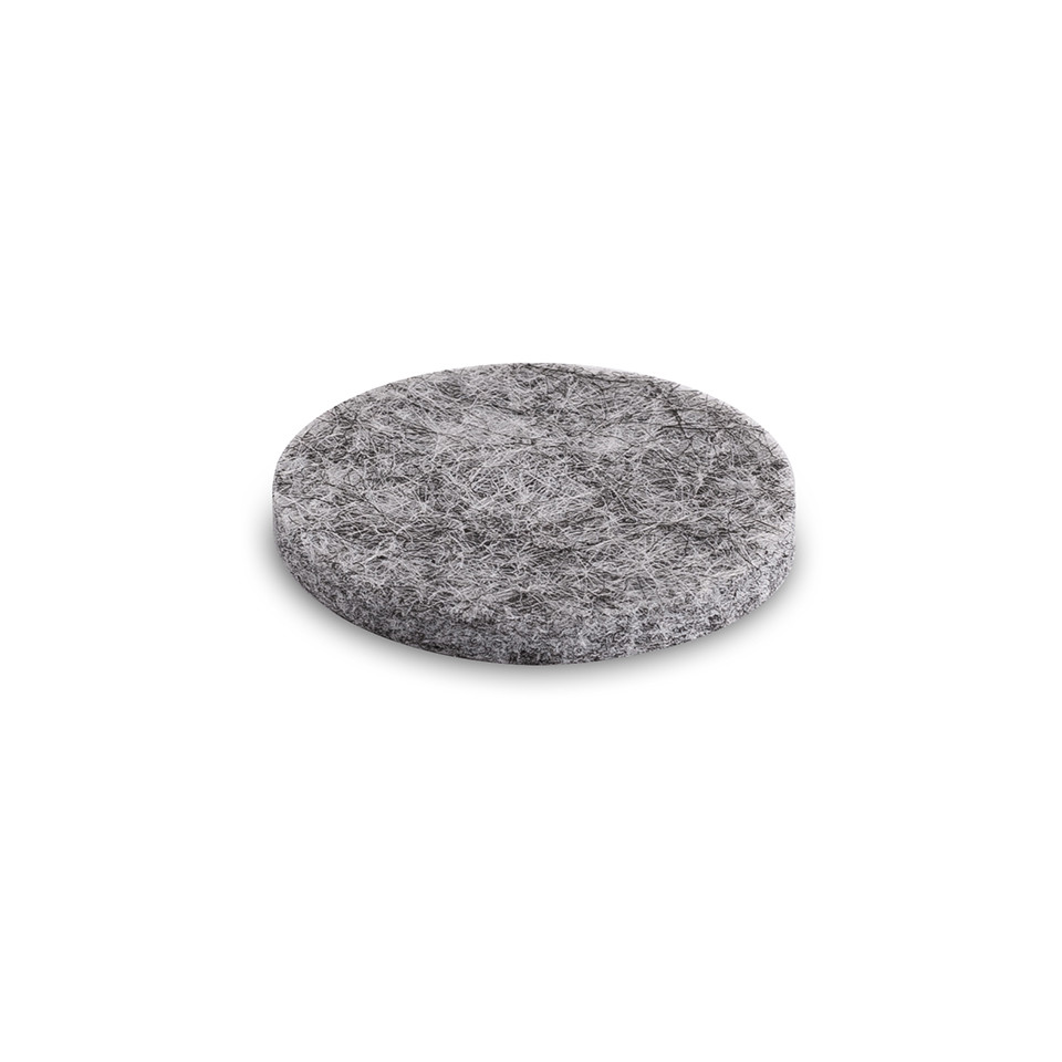 Glissière pour pied de meuble a coller feutre diametre 25mm gris