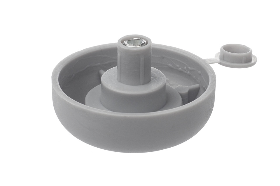 Glissière pour pied de meuble avec rectification hauteur 17mm gris