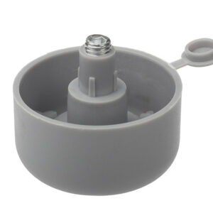 Glissière pour pied de meuble avec rectification hauteur 27mm gris