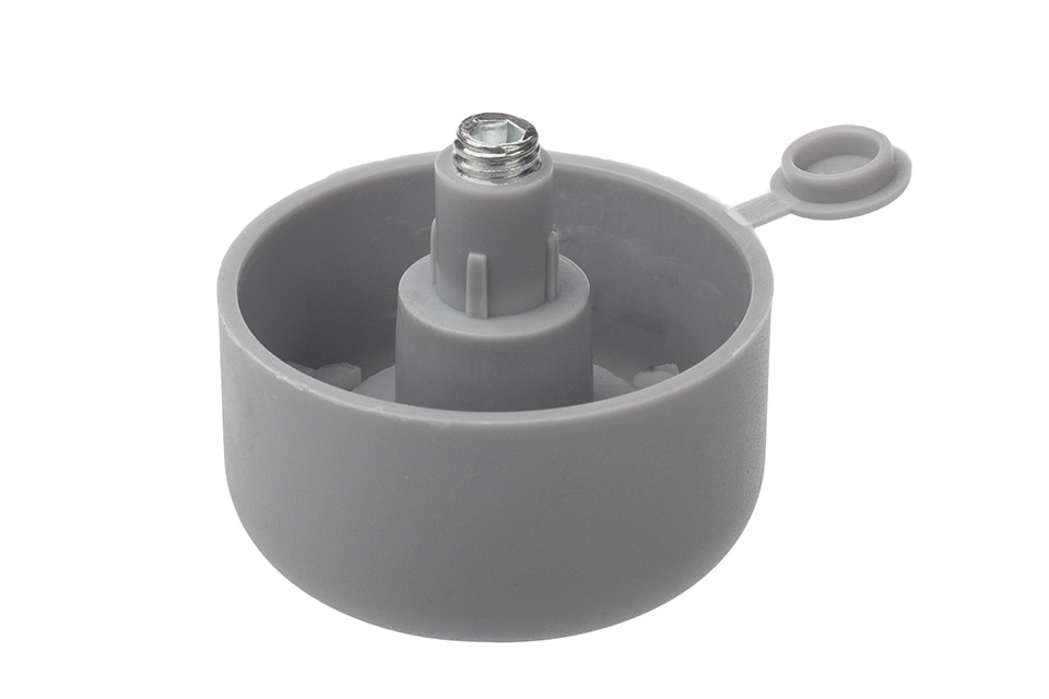 Glissière pour pied de meuble avec rectification hauteur 27mm gris
