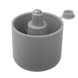Glissière pour pied de meuble avec rectification hauteur 42mm gris