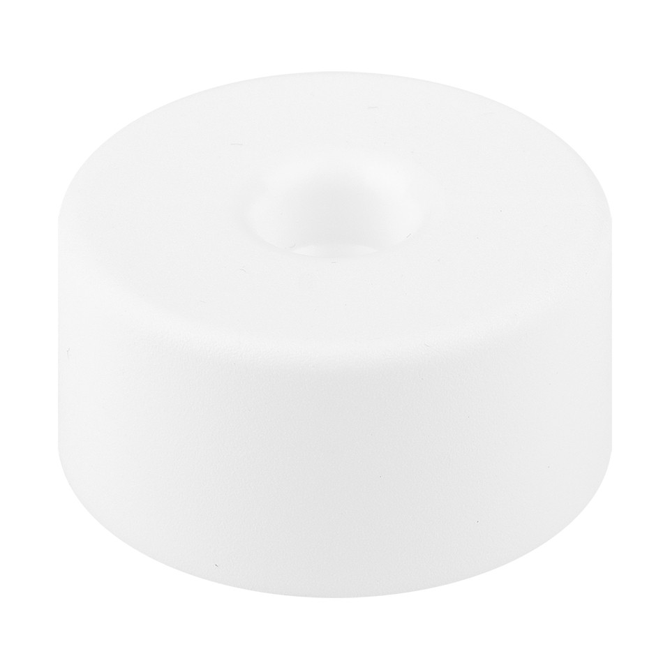 Glissière pour pied de meuble vis diametre 50mm blanc