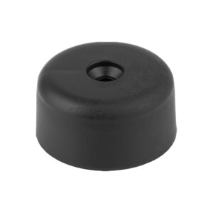 Glissière pour pied de meuble vissable O 50mm noir