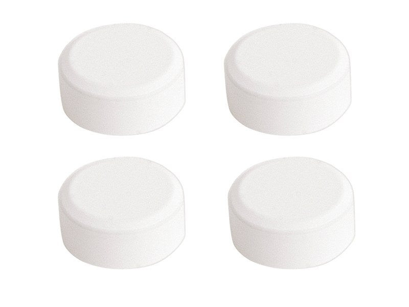 Jeu de 4 fixations miroirs rondes blanches