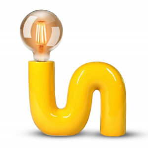 Lampe à poser POP S E27 céramique jaune