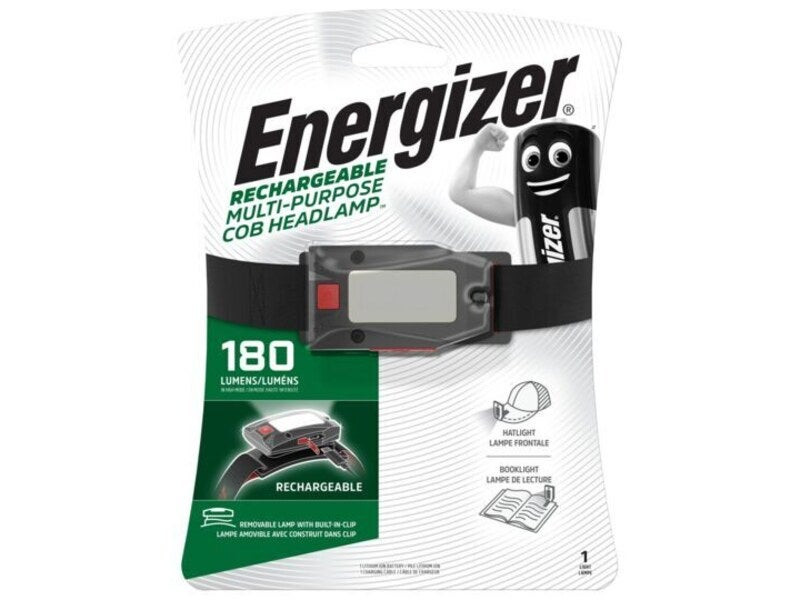 Lampe frontale rechargeable tête détachable 180 lm noire ENERGIZER