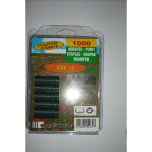 Lot de 1000 agrafes vertes pour clôture, 20 mm