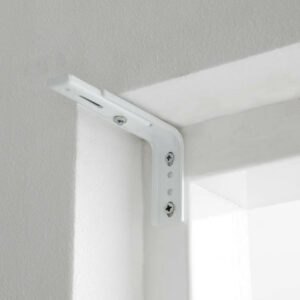 Lot de 2 équerres murales blanches pour tout type de store, 6 à 16 cm