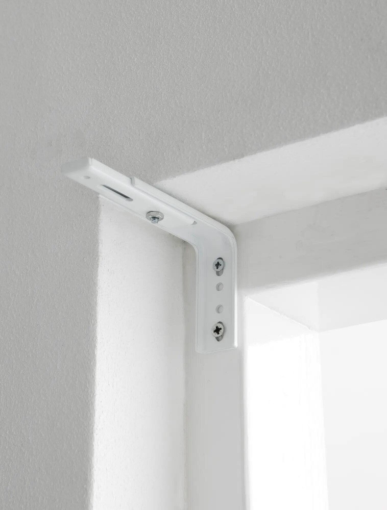 Lot de 2 équerres murales blanches pour tout type de store, 6 à 16 cm