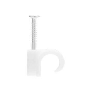Lot de 25 attache-fils, diamètre de 8 à 12 mm L. 14 mm blanc
