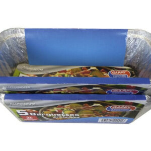 Lot de 5 barquettes aluminium 1.5L