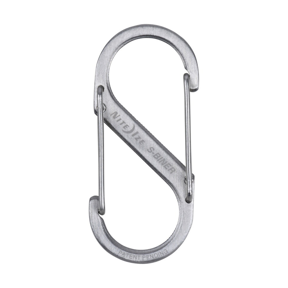 Mousqueton double entrée inox argenté 5cm 4,5kg nite ize