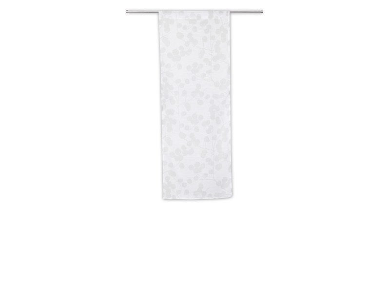 Paire de vitrages tamisant Empreinte blanc l. 45 x H. 120 cm