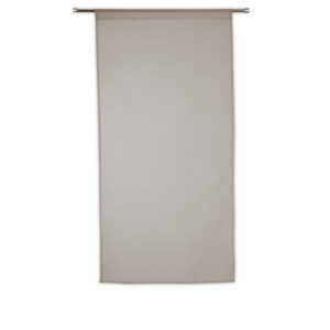 Paire de vitrages tamisant Leo gris poivre n5 l. 45 x H. 120 cm