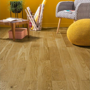Parquet contrecollé forte chêne blond vitrifié M BARLINEK, l.13 cm