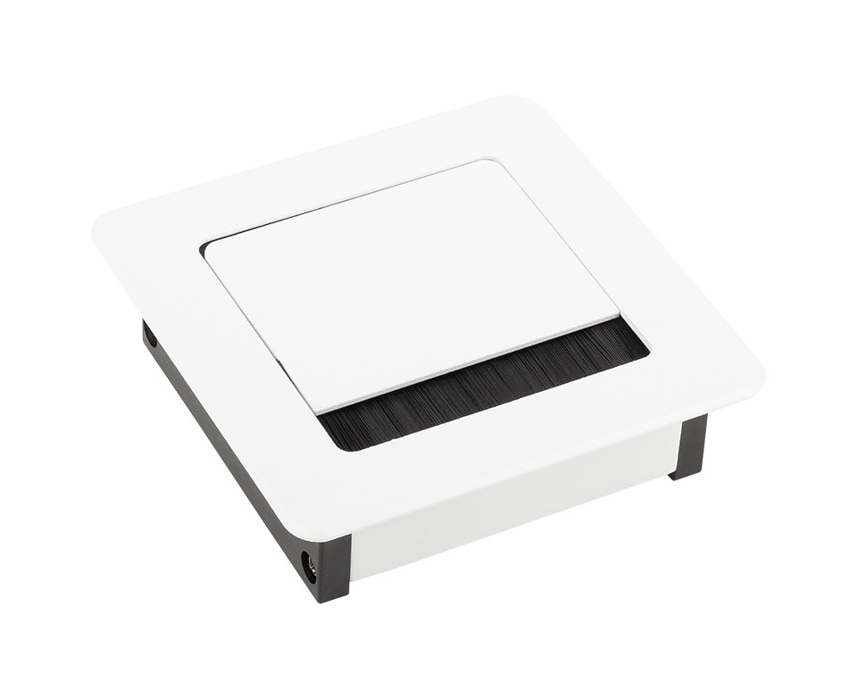 Passe-câble ALU 100x100x29mm blanc