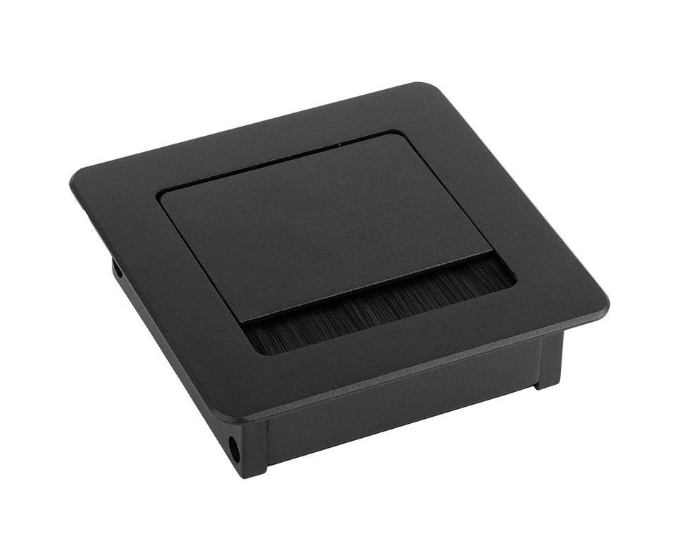 Passe-câble ALU 100x100x29mm noir