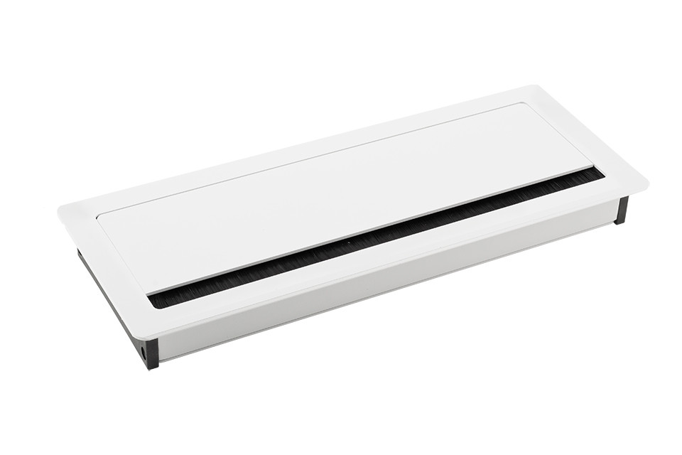 Passe-câble ALU 240x100x29mm blanc