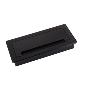 Passe-câble amorti ALU 200x90x25mm noir mat brossé
