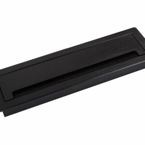Passe-câble avec amorti ALU 300x90x28mm noir mat brossé