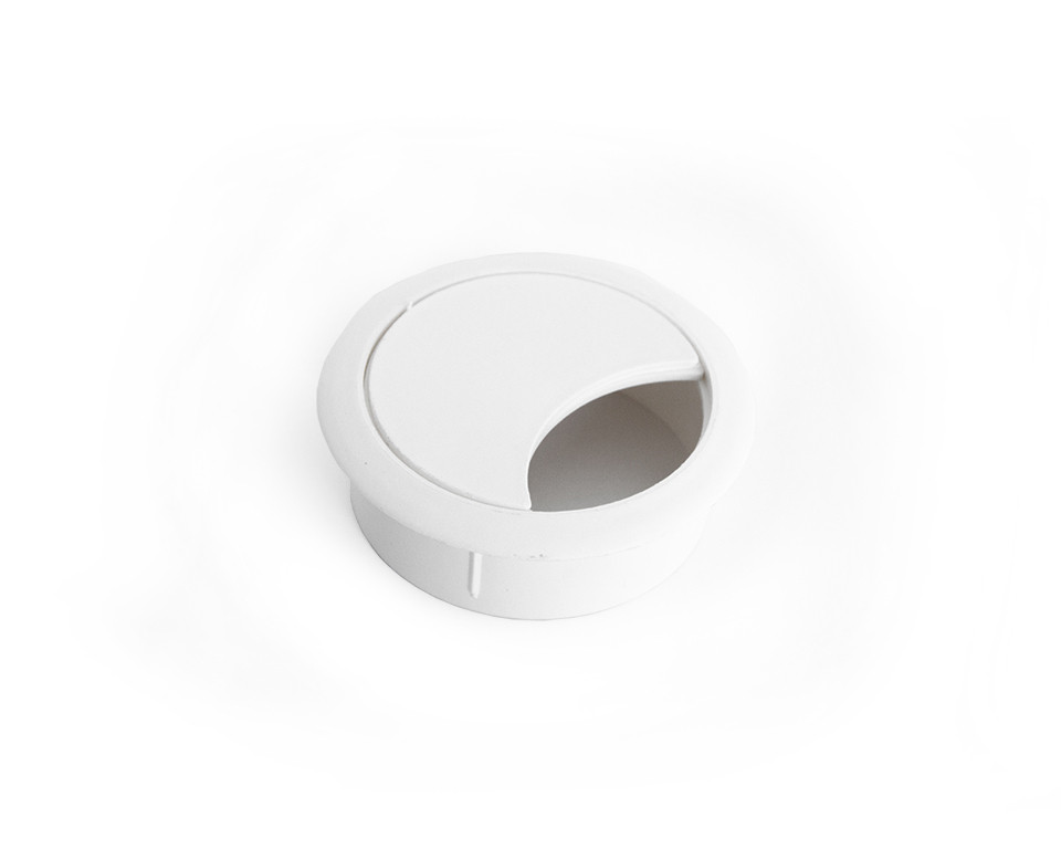 Passe-câble plastique 60mm blanc