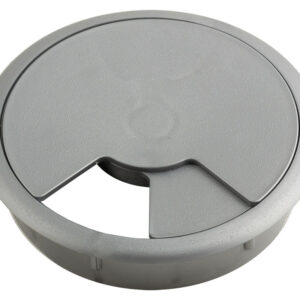 Passe-câble plastique 80mm argenté