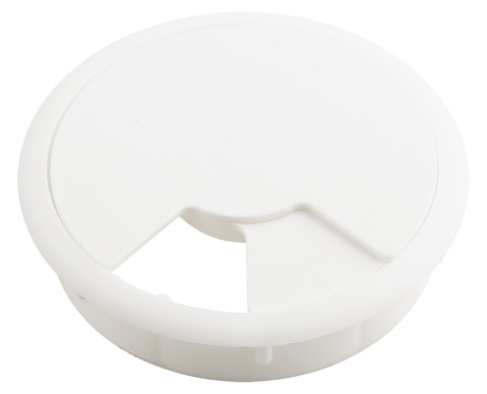 Passe-câble plastique 80mm blanc