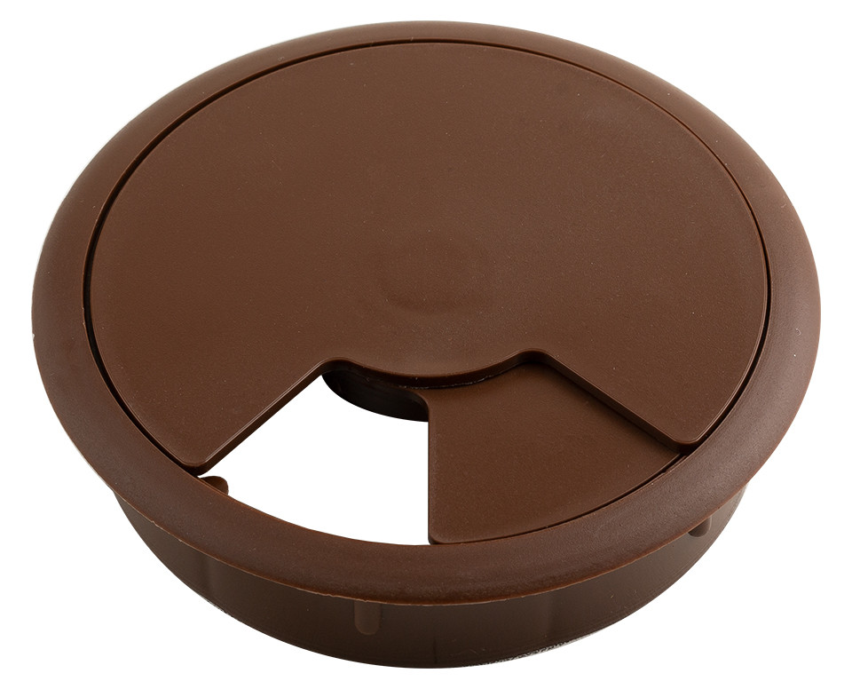 Passe-câble plastique 80mm marron