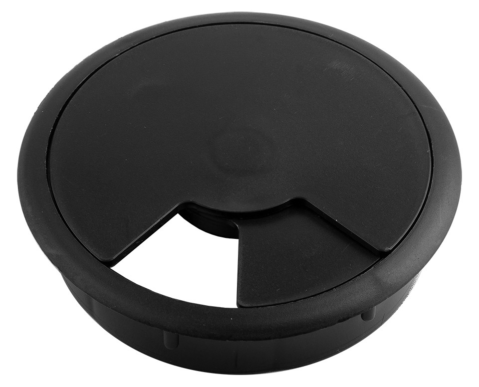 Passe-câble plastique 80mm noir