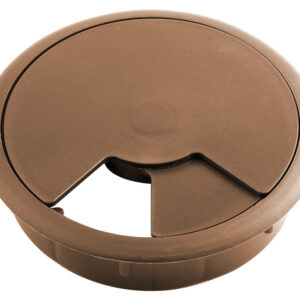 Passe-câble plastique 80mm noyer