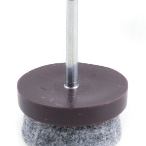 Patin glisseur pour pied de meuble avec feutre O 17mm brun