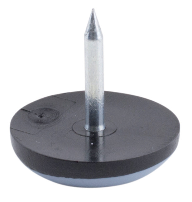 Patin glisseur pour pied de meuble cloué avec téflon O19mm gris