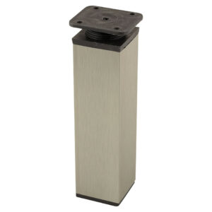 Pied de meuble FA009 150 mm réglable imitation inox/noir plastique