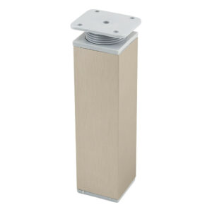 Pied de meuble FA009 150 mm réglable imitation inox/plast gris