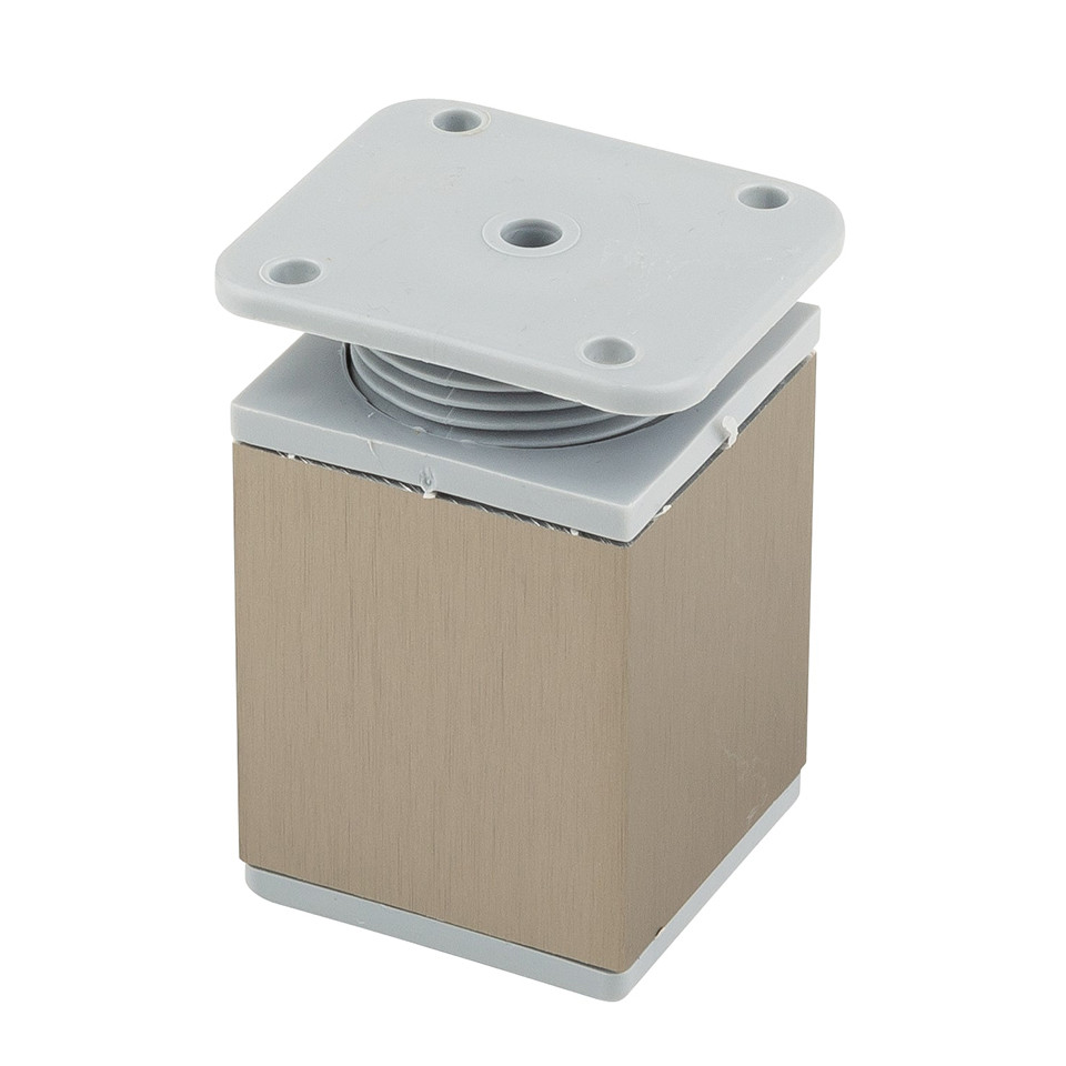Pied de meuble FA009 60 mm réglable imitation inox/plast gris