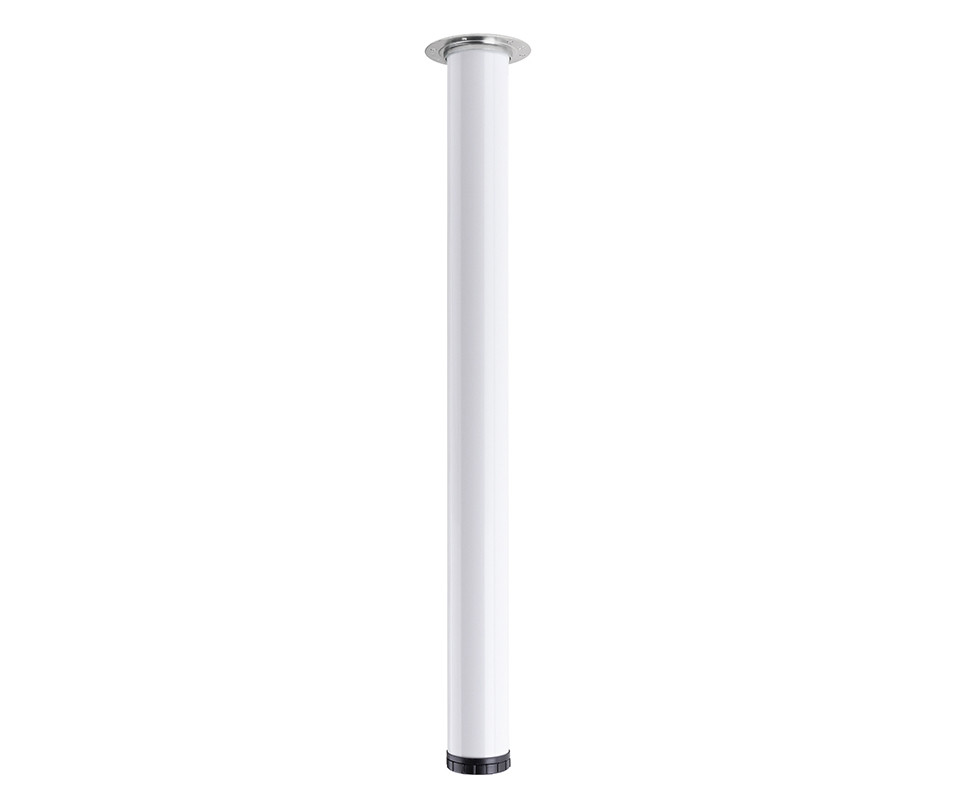 Pied de table TS001 710/60mm blanc brillant - réglable
