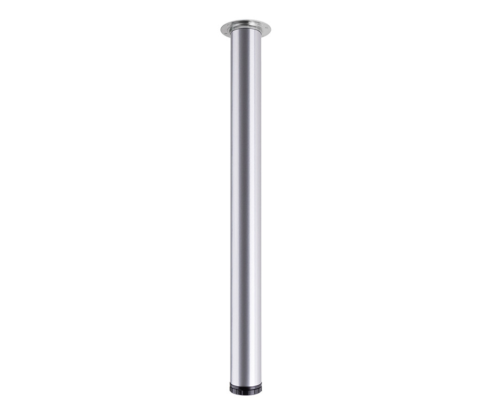 Pied de table TS001 820/60mm argenté brillant - réglable