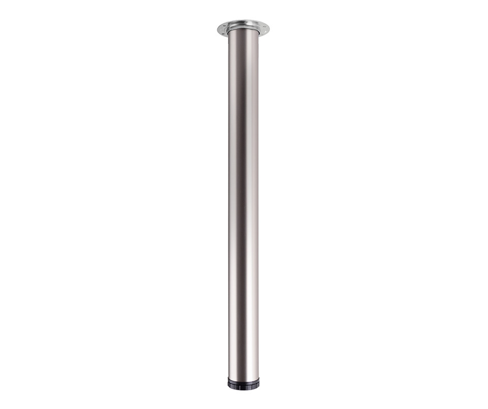 Pied de table TS001 820/60mm nickel mat - réglable