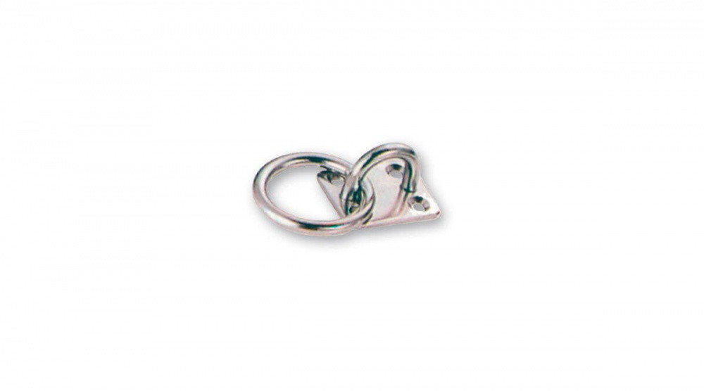 Platine avec anneau en inox, diam 5mm