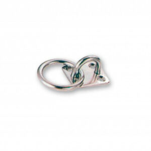 Platine avec anneau en inox, diam 6mm