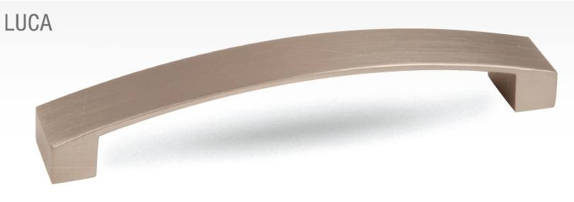 Poignée de meuble Luca 128 imitation inox + vis