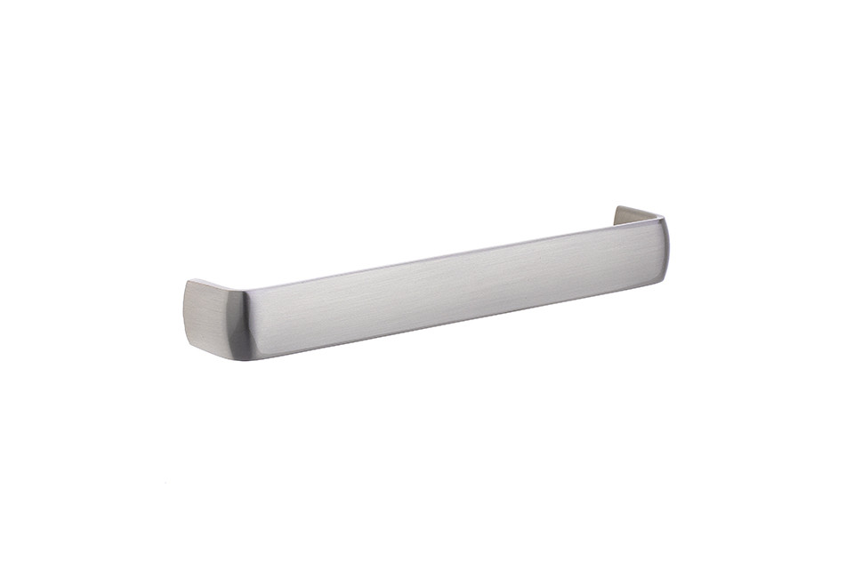 Poignée de meuble Oga 128 nickel brossé + vis