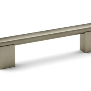 Poignée de meuble Porta 128 imitation inox + vis