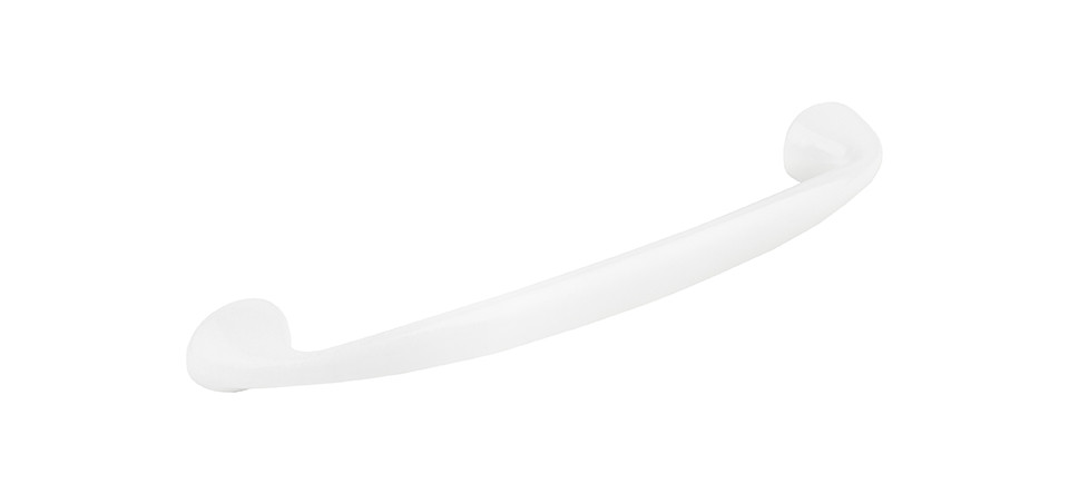 Poignée de meuble Uroso 128 blanc brillant + vis