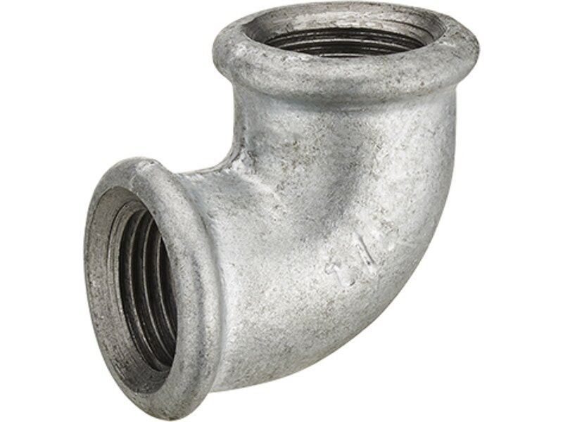 Raccord coudé 90° pour acier galvanisé / 26 x 34 mm