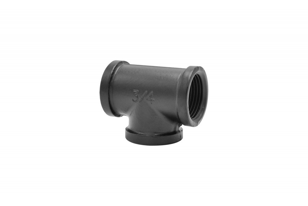 Raccord en T pour 3 tubes, MyTube, diam.25mm, noir mat
