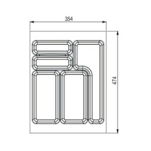 Range-couverts 354x474 mm pour StrongBox gris